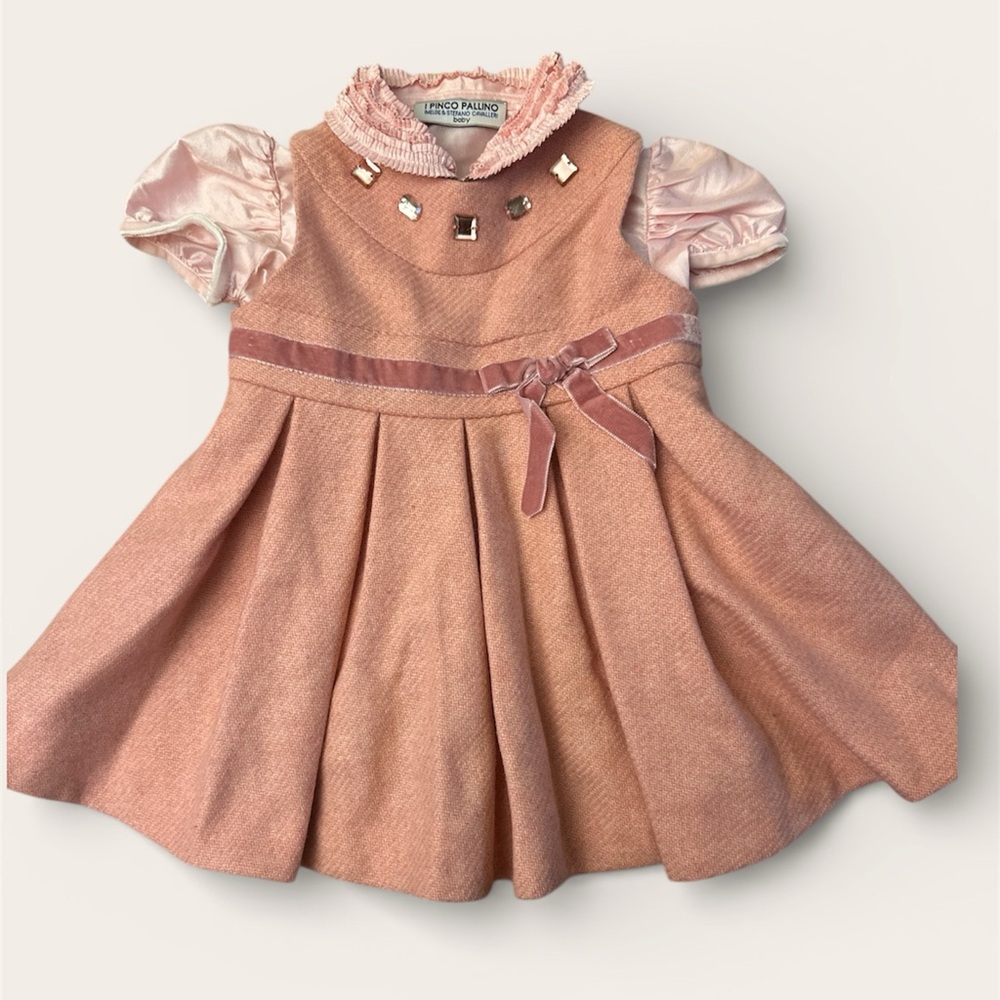 I PINCO PALLINO Imelde & Stefano Cavalleri wool dress and silk blouse